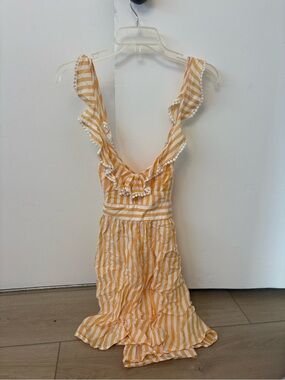 Forever 21 Yellow and White Striped Mini Dress
